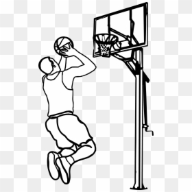 Basketball Outline Playing Clipart The Cliparts Play - Playing Basketball Clipart Black And White, HD Png Download - football outline png