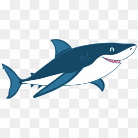 Great White Shark, HD Png Download - cartoon shark png