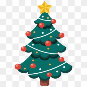 Transparent Cartoon Christmas Tree Png - Christmas Tree Vector Png, Png Download - christmas vector png