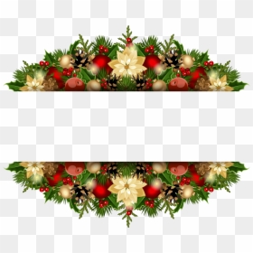 Transparent Christmas Holly Clipart - Transparent Christmas Border Png, Png Download - christmas vector png