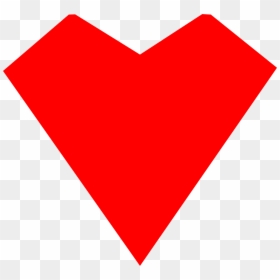 Red Heart Lines Big - Heart With Straight Lines, HD Png Download - decorative lines vector png