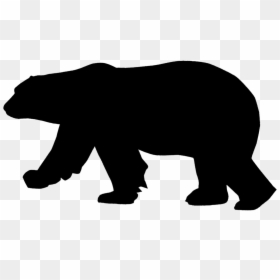 Polar Bear American Black Bear Silhouette Pizzly - Polar Bears Silhouette, HD Png Download - angry bear png