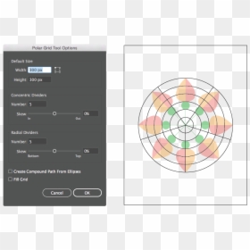 Polar Grid Tool Illustrator, HD Png Download - cuadricula png
