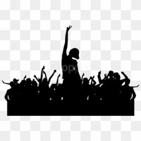 People Cheering Png - People Partying Silhouette Png, Transparent Png - people cheering png