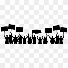 Silhouette People Holding Banners Png By Khaleeqxaman - People Holding Banner Silhouette, Transparent Png - people cheering png
