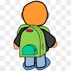 Boy With Backpack Clipart, HD Png Download - backpack clipart png