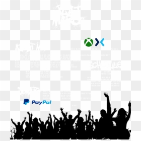 People Vector Black And White, HD Png Download - people cheering png