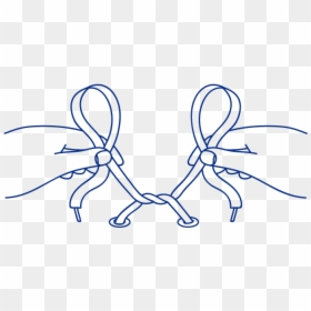 Bunny Ears - Shoe Tying Png, Transparent Png - shoe lace png