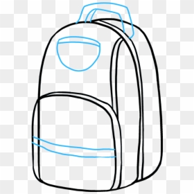 How To Draw Backpack - Easy To Draw Backpacks, HD Png Download - backpack clipart png