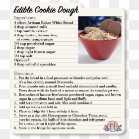 Ediblecookiedough - Breakfast Cereal, HD Png Download - recipe png