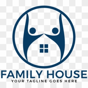 Family House Vector Logo Design - Logo Family House, HD Png Download - family vector png