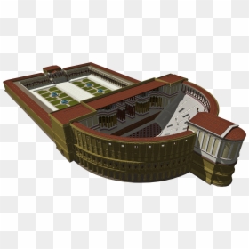 Theatre Of Pompey 3d Cut Out - Ancient Roman Curia, HD Png Download - destroyed building png