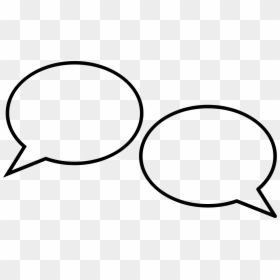 Transparent Talking Clipart Black And White - Two Speech Bubble Png, Png Download - white speech bubble png