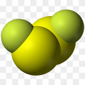 Disulfur Difluoride 3d Vdw - Chlorine, HD Png Download - green flare png