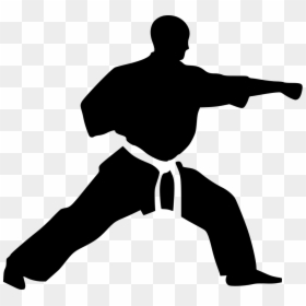 Karate Martial Arts Kick Sparring Clip Art - Karate Silhouette, HD Png Download - karate kid png