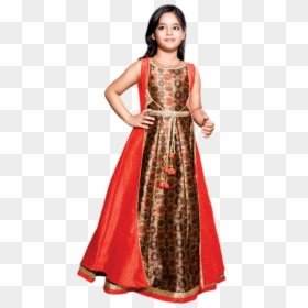 Baby In Indian Traditional Dress - Kids Model Png, Transparent Png - red dress png