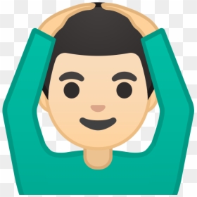 Man Gesturing Ok Light Skin Tone Icon - Man Emoji Png, Transparent Png - emoji enamorado png