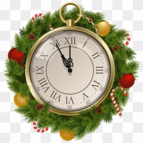 2019 New Year Snowy Clock Png Clip Art New Year S Eve - New Year Clock Png, Transparent Png - new year clock png