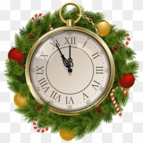 2019 New Year Snowy Clock Png Clip Art New Year S Eve - New Year Clock Png, Transparent Png - new year clock png