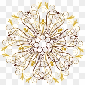 Flower Clipart Circle Floral - Floral Design, HD Png Download - scalloped circle png