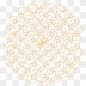 Flower Clipart Circle Svg - Round Floral Design Png, Transparent Png - scalloped circle png