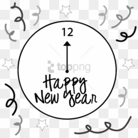 Free Png Download New Years Eve Clock Png Images Background - New Years Eve Clip Art Black And White, Transparent Png - new year clock png