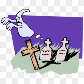 Vector Illustration Of Graveyard With Cross And Tombstones - Leyenda Las Argollas De La Virgen, HD Png Download - tombstones png