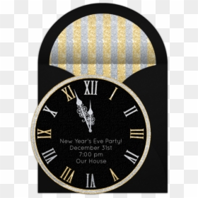 Reloj Numeros Romanos Fondo Negro, HD Png Download - new year clock png