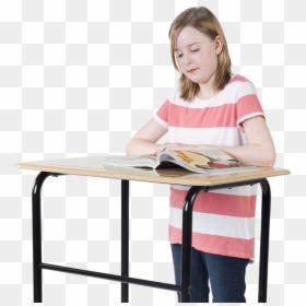 Kid Standing At A Orginal Standing Desk - Kid Standing Desk, HD Png Download - kid standing png
