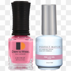 Lechat Perfect Match Nail Lacquer And Gel Polish, Pms049, - Perfect Match Pink Glitter Gel Polish, HD Png Download - pink lace png
