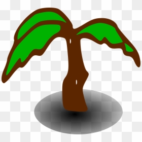Palm Tree Clip Art, HD Png Download - cartoon leaf png