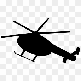 Blackhawk - Helicopter - Silhouette - Silhouette Of A Helicopter, HD Png Download - helicoptero png