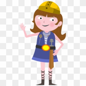 Viking Clipart Kid - Girl Child Viking Clipart, HD Png Download - kid standing png