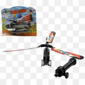 Brinquedos Helicóptero Com Lançador 5 Pcs - Helicóptero De Brinquedo Com Lancador, HD Png Download - helicoptero png