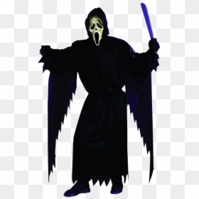 Adult Zombie Ghost Face Costume - Scream Outfit, HD Png Download - ghost face png