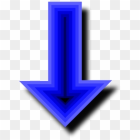 Arrow Pointing Down - Blue Arrow Pointing Down, HD Png Download - purple arrow png