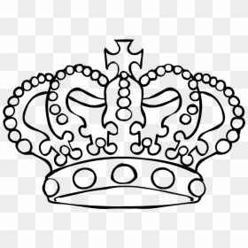 Crown-1 - King And Queen Crown Outline, HD Png Download - drawn crown png