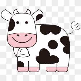 Cute Cartoon Cow - Cartoon Black And White Images Of Cow, HD Png Download - cartoon cow png