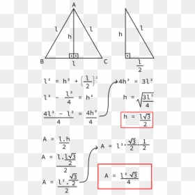 Área Do Triângulo Equilátero - Geometria Analitica E Espacial, HD Png Download - triangulos png