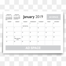 2019 Calendar Template Indesign - Ravelry, HD Png Download - calendar template png