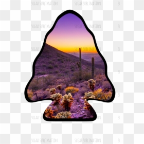 Mountain Sunsets Arizona, HD Png Download - purple arrow png