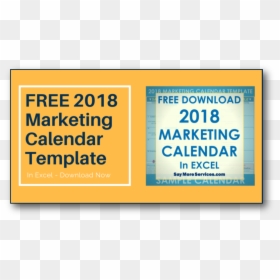 Free 2018 Marketing Calendar Template Download H-shadow - Poster, HD Png Download - calendar template png