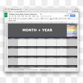 006 Social Media Calendar Template Ideas Marketing - Social Media Calendar Template Google Sheets, HD Png Download - calendar template png