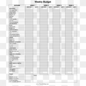 Free Weekly Budget Calendar Templates At Allbusinesstemplates, HD Png Download - calendar template png