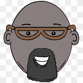 Image Transparent Library Beard Clipart Goatee - Bald Head Clipart Black And White, HD Png Download - cartoon beard png