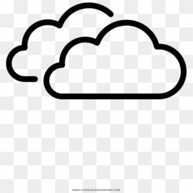 Nuvens Coloring Page - Line Art, HD Png Download - nuvens png