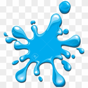 Transparent Water Splashes Clipart - Water Splat Clip Art, HD Png Download - pool water png