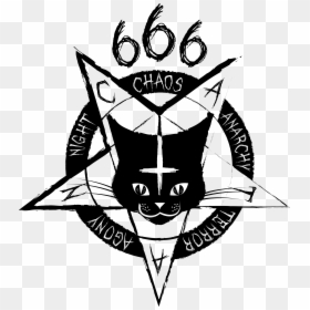 Clip Art Satanic Iphone Wallpaper - Satanic Cat, HD Png Download - satanic cross png