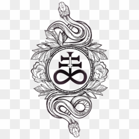 Leviathan Cross With Snake, HD Png Download - satanic cross png