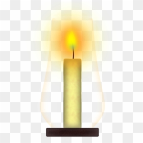 Vela Com Castiçal De Vidro - Advent Candle, HD Png Download - vela png